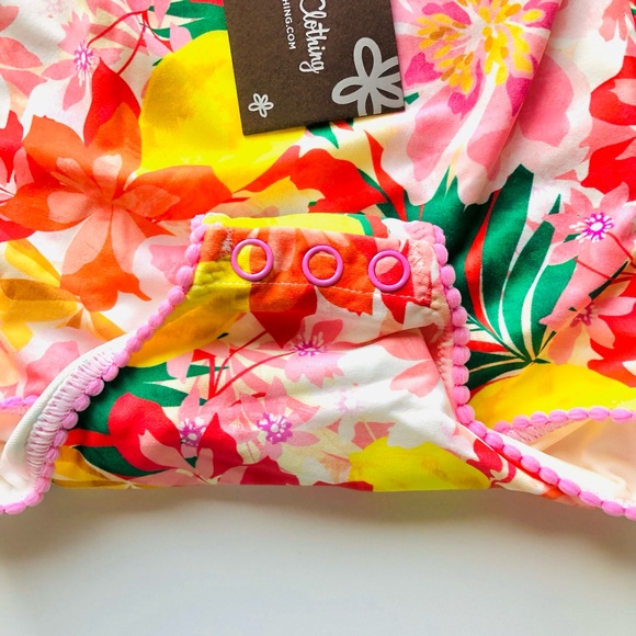 NWT Matilda Jane Luna Pink Hibiscus Swimsuit - Picture 10 of 11